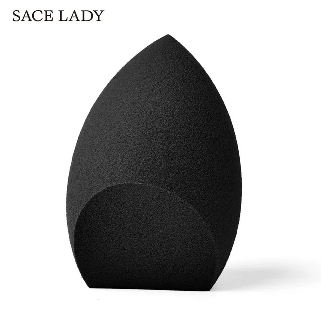 Черный SACE LADY губка для макияжа Профессиональный косметический слоеный для отбеливающий увлажняющий bb-крем блендер для макияжа Мягкая губка для воды - Цвет: Черный