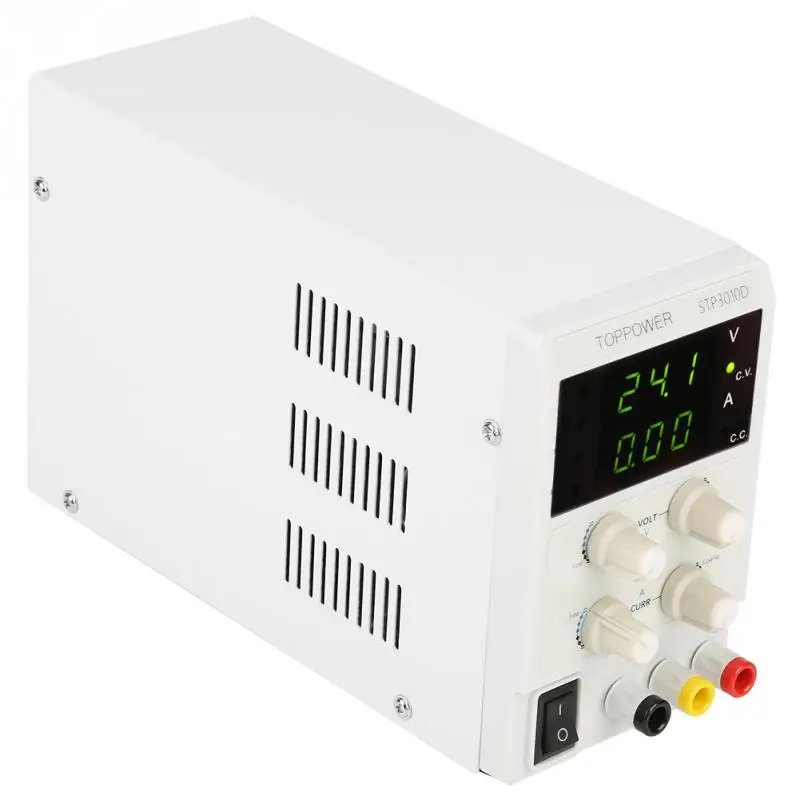 STP3010D 3LED Профессиональный Напряжение регуляторы напряжения Стабилизаторы переменной Регулируемый Цифровой DC Питание для детей, на возраст от 0 до 30V 0-10A регулируемый