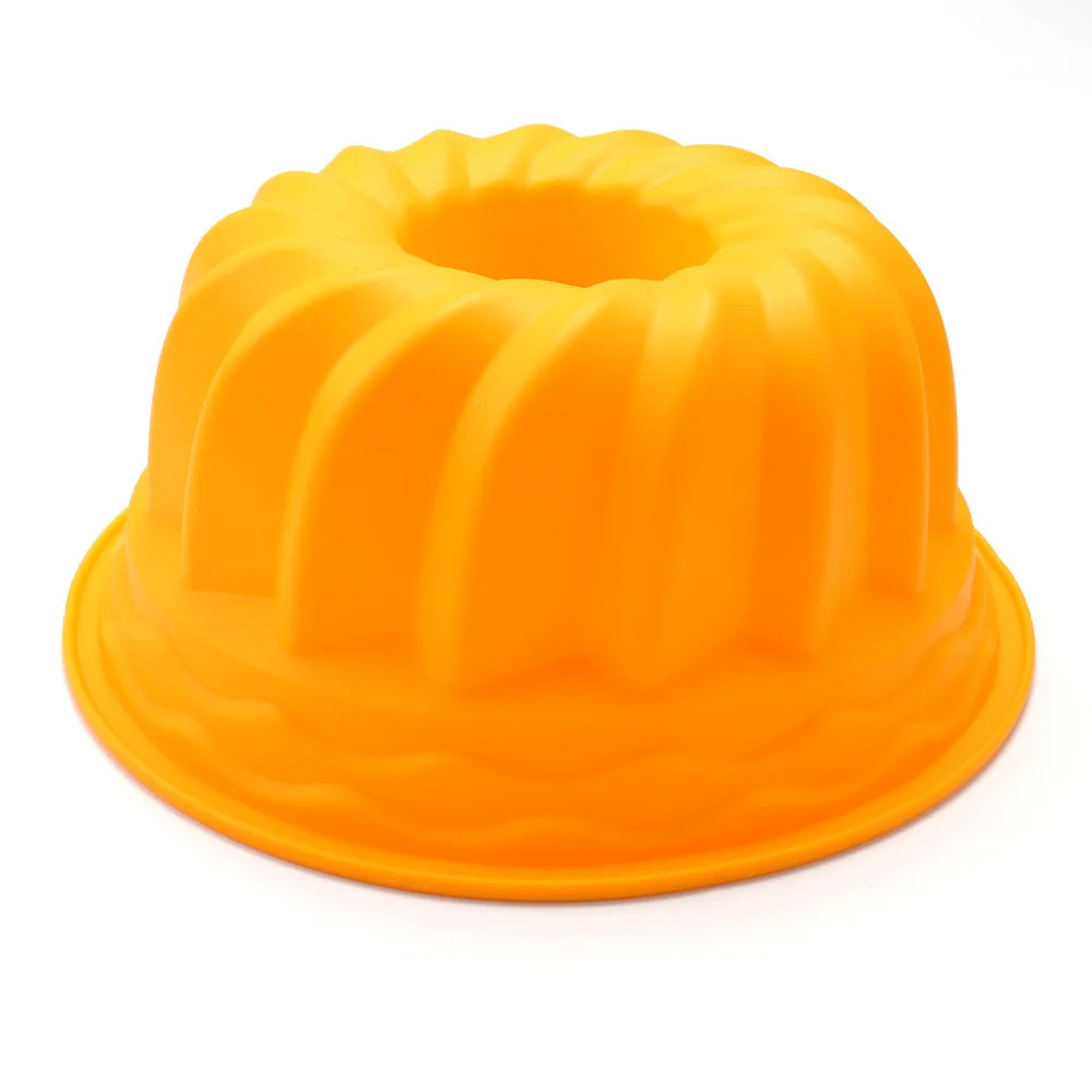 Bakeware Molds Cake Pan Silicone Cake Mold Pudding Triangle Cakes Mould Muffin Baking Tools Fondant Cake Molds 8 Points - Цвет: Yellow