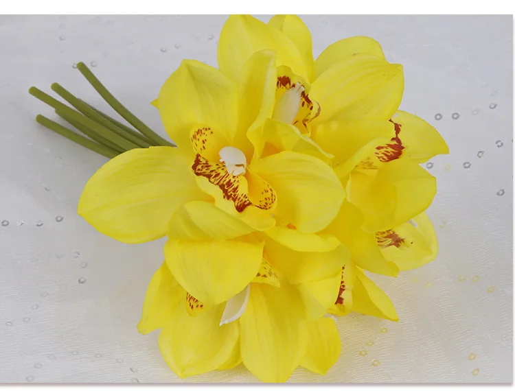 High Quality DIY Imitation Flower Silk Orchid Artificial Flower For Home Wedding Decoration Multicolor Optional JH181 (4)