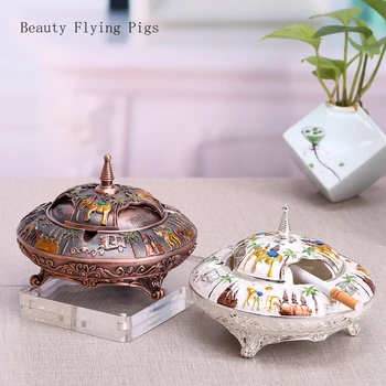 

Classic light luxury elephant metal retro vintage exquisite office ashtray cigarette ashtray cigarette accessories storage tray