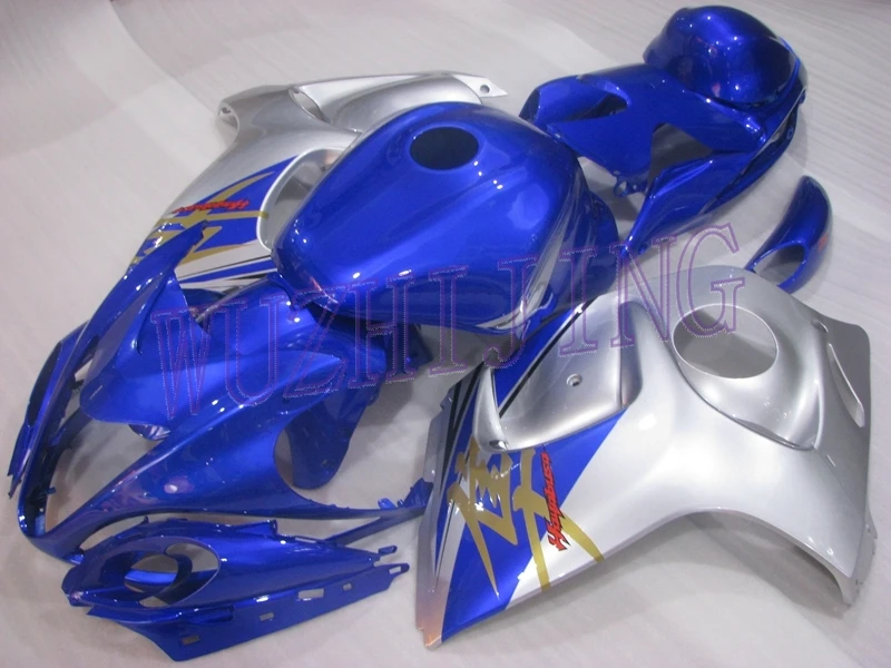 Обтекатели GSXR 1300 10 11 обтекатель GSX R1300 2011 синий серебристый корпус наборы HAYABUSA 2008 - Цвет: INJECTION mold