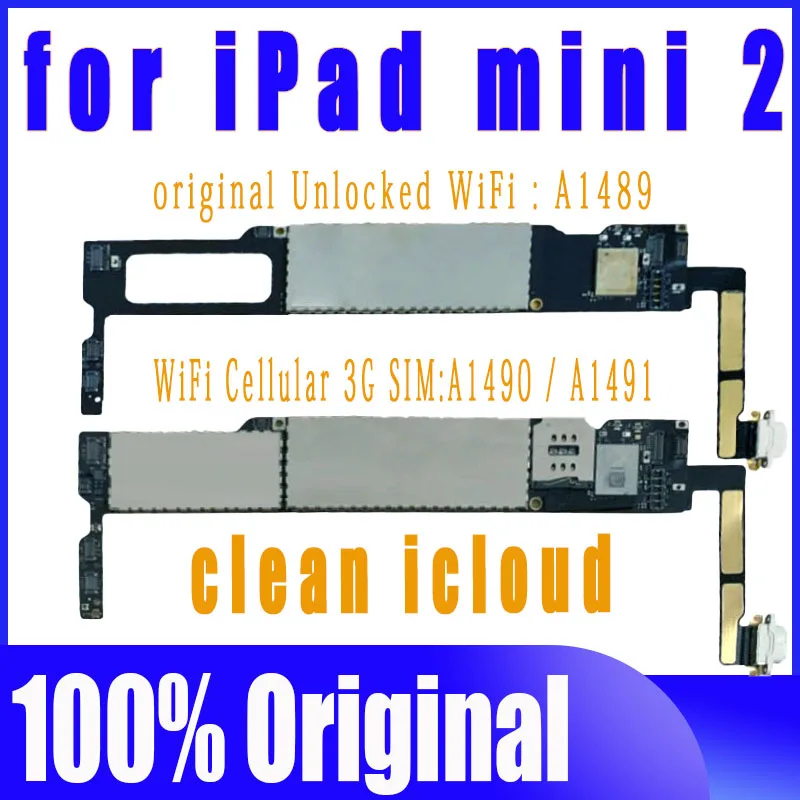 A1489 A1490 A1491 оригинальная разблокировка чистая iCloud Логическая плата для iPad Mini 2