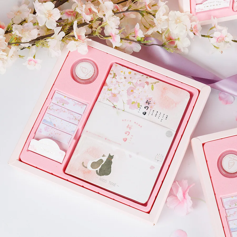 Оптический звукосниматель Сакура хипстерская цветная ручка книга подарочный набор креативный А5 простой блокнот Настройки Оптом