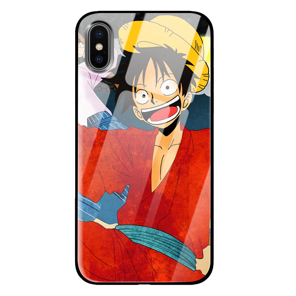 Классический pop one piece для iPhone 5 5S 6 6s 7 8 Plus X XS XR 11 Pro макс. закаленное стекло чехлы - Цвет: 3