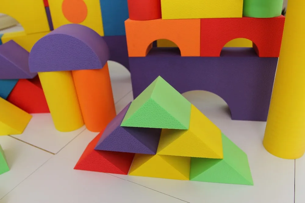Строительные блоки детские большие блоки Развивающие игрушки большие для детей EVA 50 шт. ролевые игры игрушки из пены
