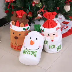 Изысканный Санта большой мешок Рождественское украшение Чулки большой подарок сумки Рождество Санта Клаус рождественские подарки Navidad