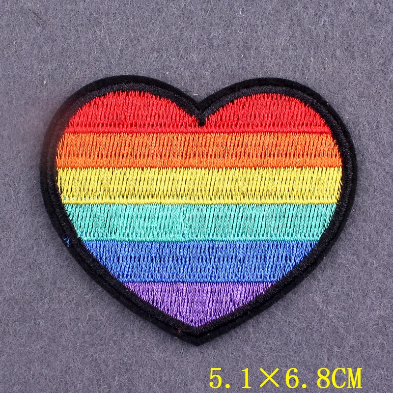 Love is Love Badges Gay Pride LGBT Patch Iron On Patches For Clothing Stickers Rainbow Patches On Clothes Stripes Accessory