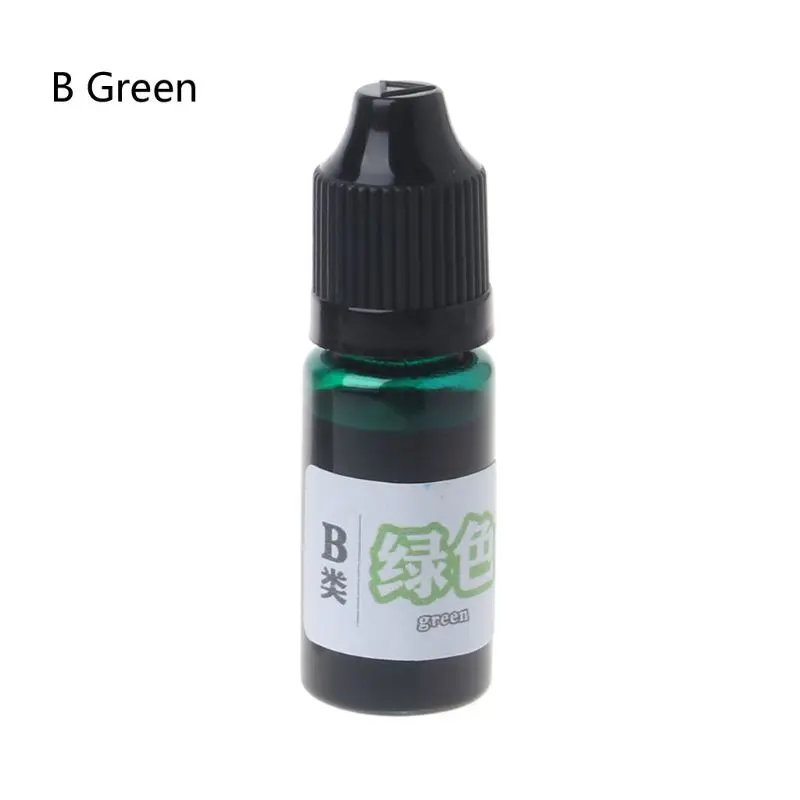 10 мл эпоксидная смола пигментная жидкость краситель чернила диффузии смолы ювелирных изделий - Цвет: B Green