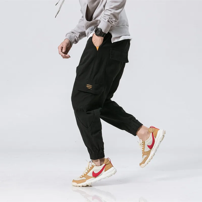 

Yi dao Vintage Autumn New Style Contrast Color Labeling Beam Leg Casual Pants Men's Japanese-style Retro Bowed Loose-Fit Skinny