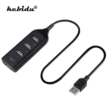 

kebidu USB 2.0 4 Port Hub with Cable Computer Peripheral 4 Ports Speed Splitter Adapter for PC Laptop Computer Newest