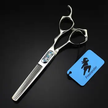 

6.0inchs Freelander blue handle high quality Professional straight &Teeth scissors Thinning Shears
