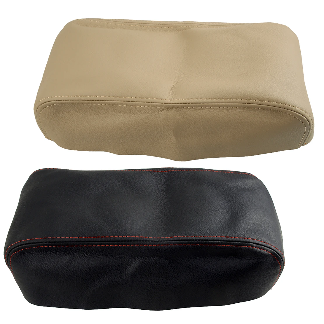 Car Armrest Cover Lid Center Console Skin Artificial Leather Accessories Fit for Nissan Pathfinder 2001-2003 2004 Black/Beige | Автомобили