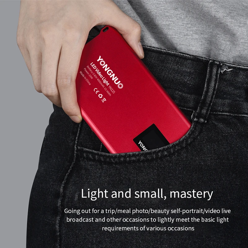  Yongnuo YN125 Dimmable LED Video Light QC3.0 Quick Charging Photography Lighting DSLR On Camera Lig