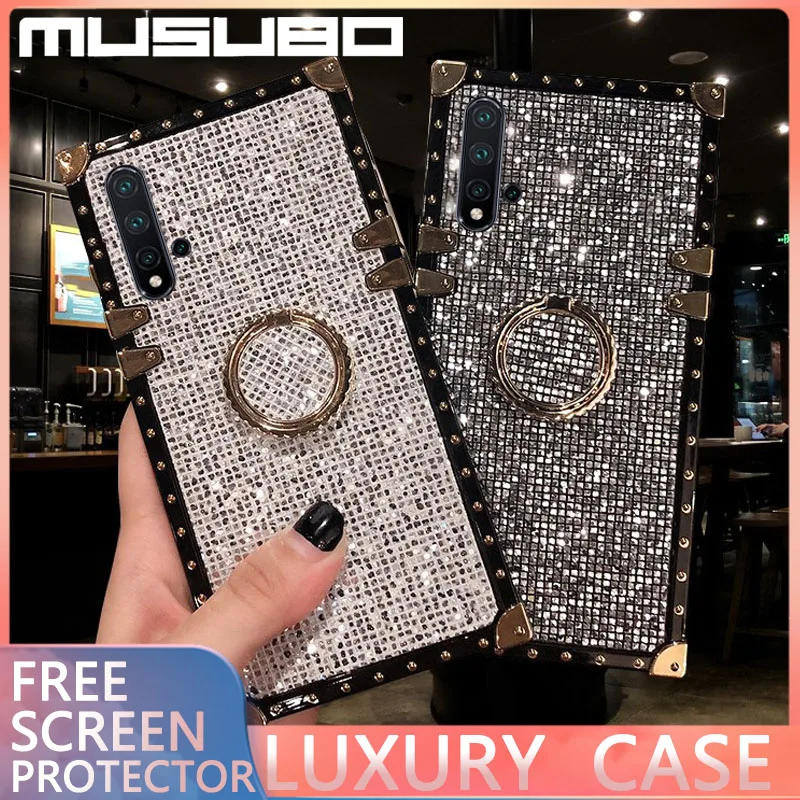 MUSUBO роскошный противоударный чехол для телефона Huawei P40 PRO P30 Lite NOVA 7 6 SE 5 блестящий