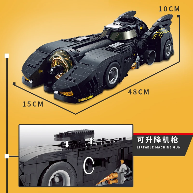 Decool 7144 The Ultimate Batmobile совместимый с Legoing автомобильный набор Bulding блоки MOC 15506 DC