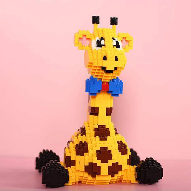 Balody 16083 Yellow Giraffe Sit Animal DIY Diamond Mini Building Nano Blocks Toy 