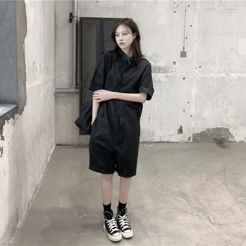 XITAO Dark Style Siamese Overalls Fashion Trend Jumpsuits Wild Loose Plus Size Women Clothes 2020 Summer Thin Section DMY4512