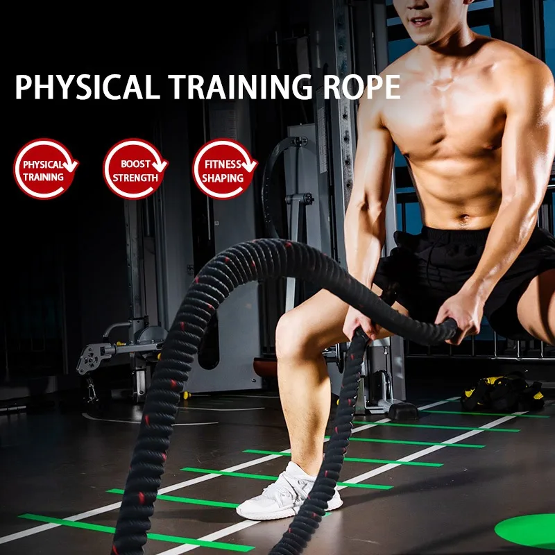 38mm 9/15 Meter Battle Power Rope Battling Sport Gym Exercise Fitness Training 