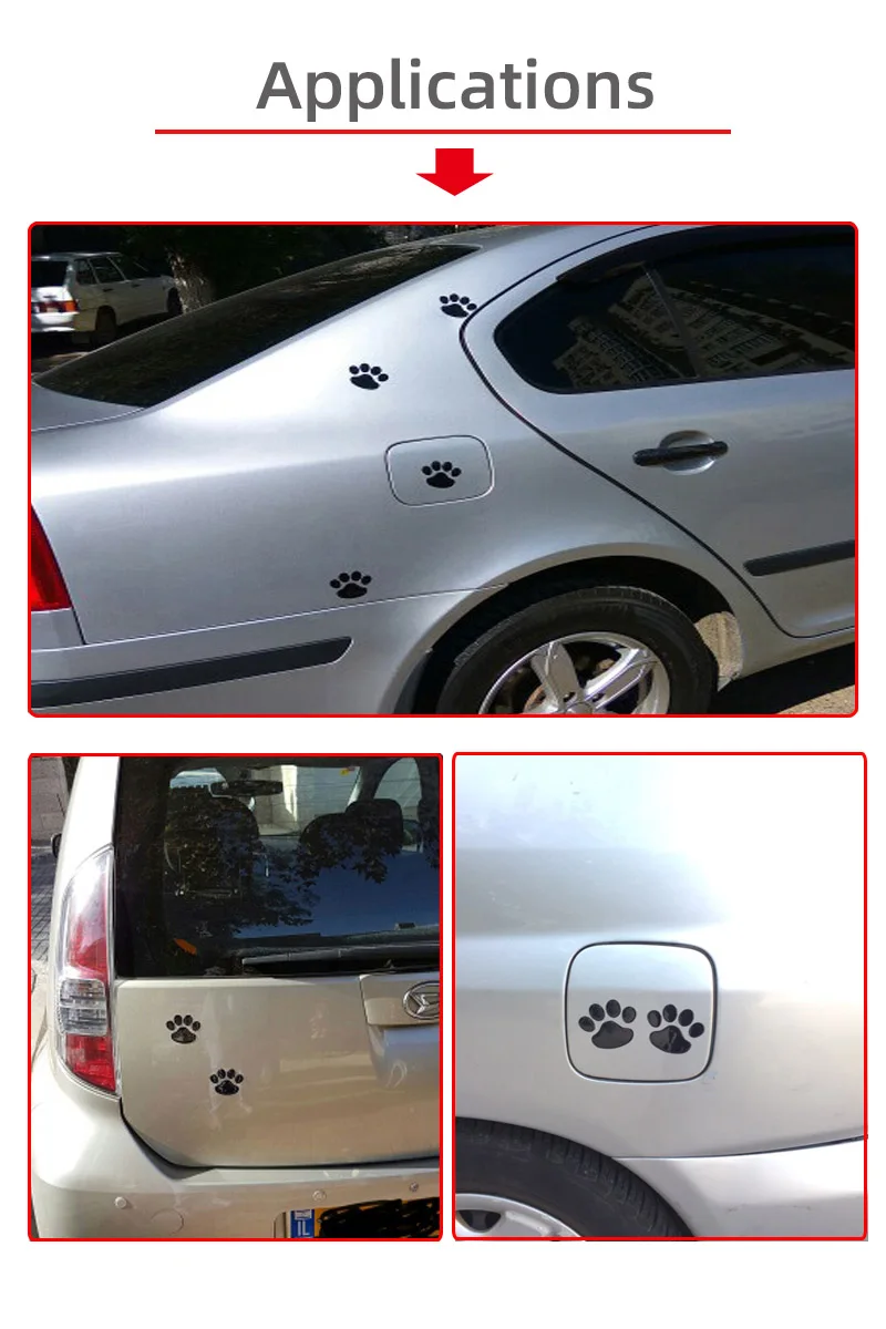 1 пара наклейки на автомобиль Собачья лапа|3d car sticker|paw stickerschrome emblem |
