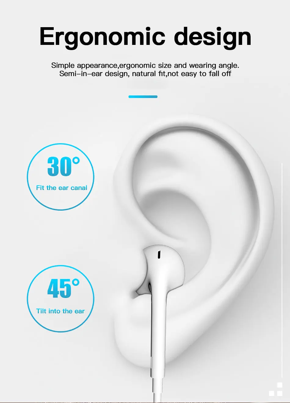 !ACCEZZ Type C In-Ear Earphone Wire Control For Xiaomi Mix 3 Samsung S10 Huawei P30 P20 Phone Support Answer Call Music Earphone With Mic (5)