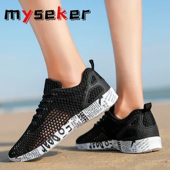 

Men's Shoes Quick-drying Hollow Mens Sports Shoe Scarpa Uomo Plus Size Light Weight Men Sneakers Lace Up Mens Running Shoes T6