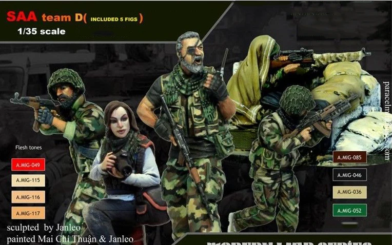 

1/35 Resin Model Building Kit Figure 5-person team