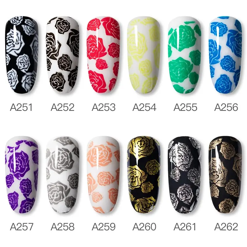 Description Picture 4 of itemROSALIND Stamping Printing Gel Nail Polish Semi Permanent Hybrid For Manicure Art Design Varnish Poly Nail Gel UV Base Top Coat