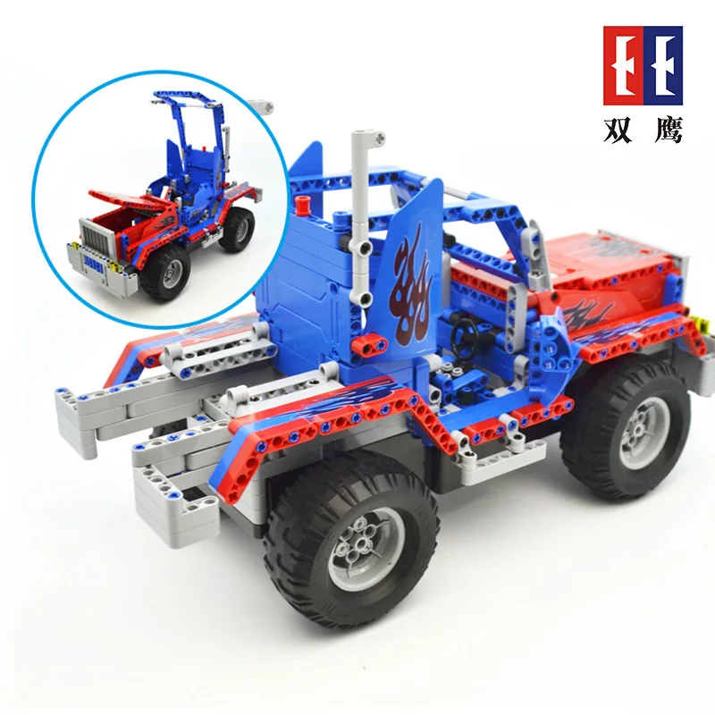 

Double e Cracking Take C51002 Remote Control Assembled Building Blocks Sports Car Optimus Prime Children'S Educational Electric
