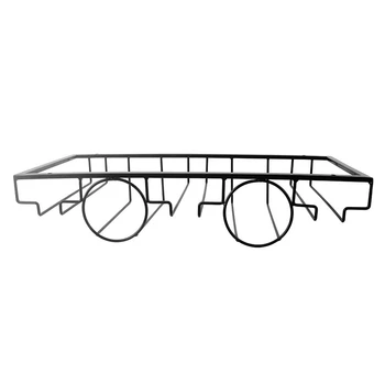 

HOT-Wine Glass Rack Upside Down Home Wine Cabinet Ornaments Goblet Rack Wrought Iron Hanging Five Slots