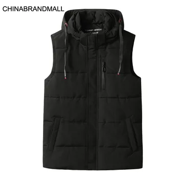 

Down Cotton Waistcoat Male With Cap Trend Plus Fat Plus Size Winter Coat Fat Man Extra Large Waistcoat