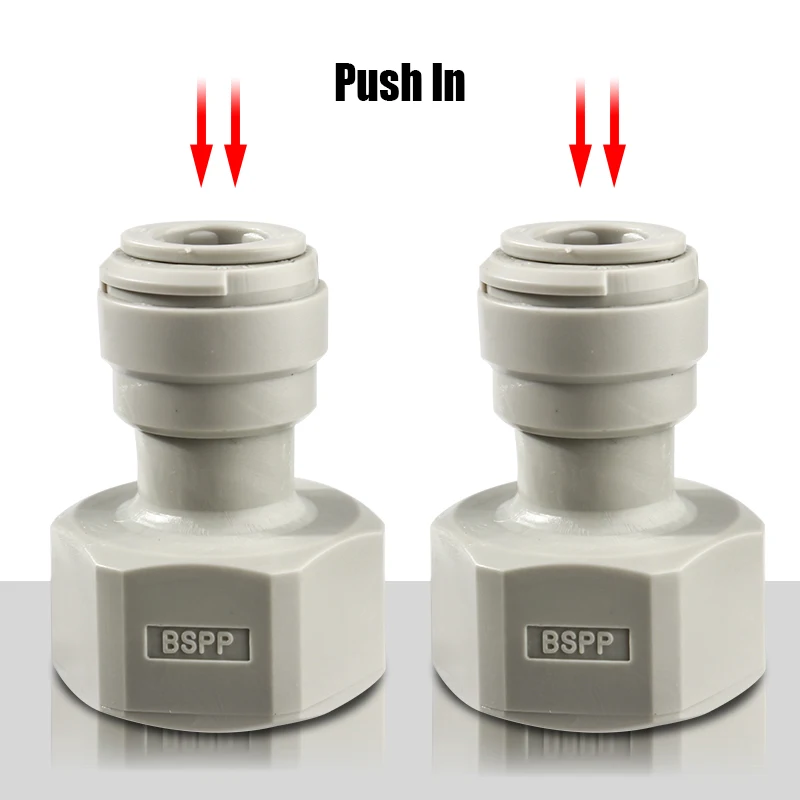Quick Push Fitting for Beer Hose Keg Coupler Adaptor 3/8" Push In Pneumatic Quick Joint Plastic Speedfit Connector for Beer Line