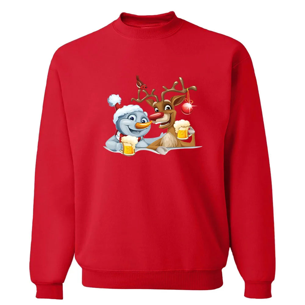 

Merry Christmas Men Funny Sweatshirt Spring Autumn Male Sweatshirts Hoodies Santa And Rudolph Pullover Hoodie Hooded Sportswea