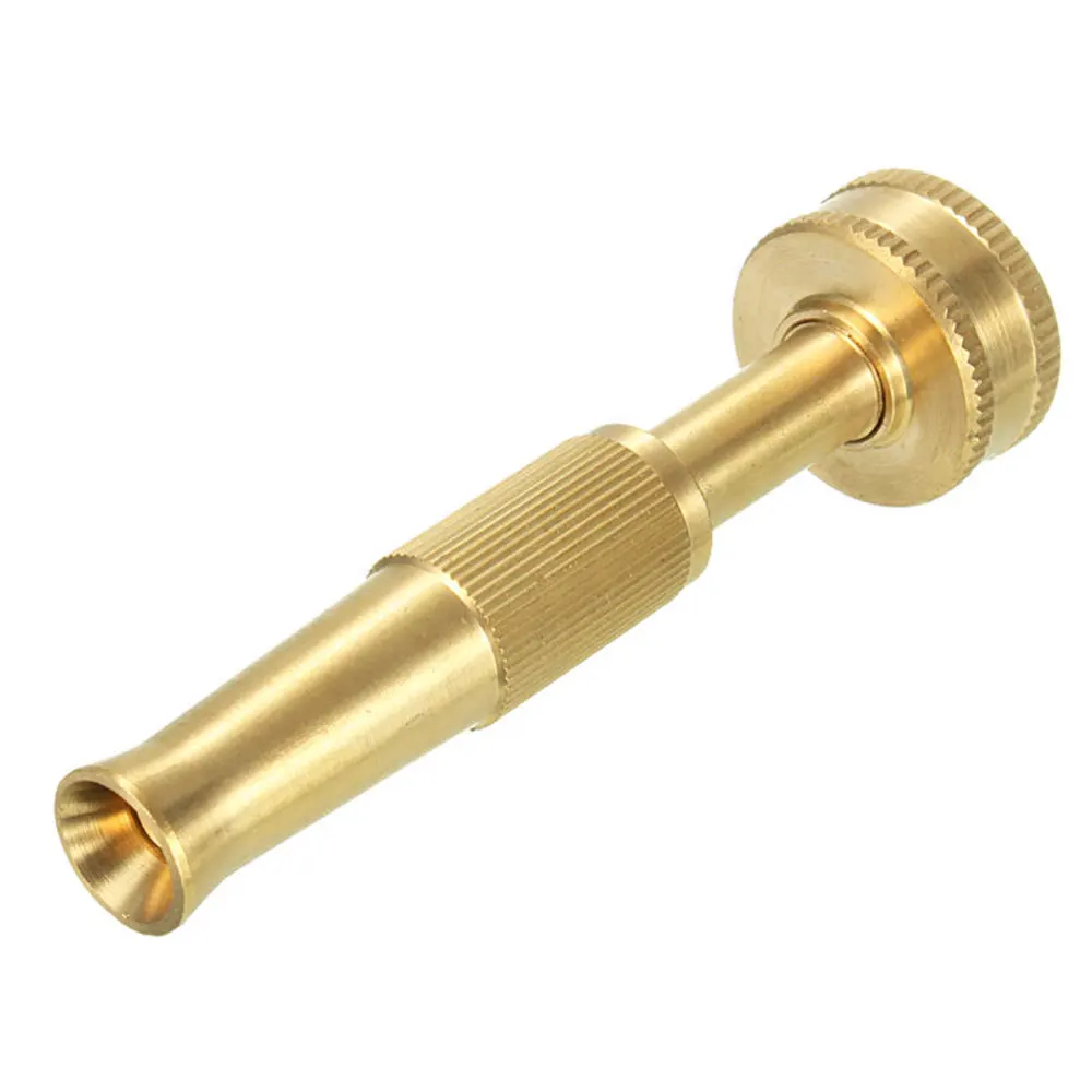 SOLEDI Golden Convenient Hose Nozzle Part Garden High Pressure Practical Water Sprayer Spray Gun Accessories Copper Durable