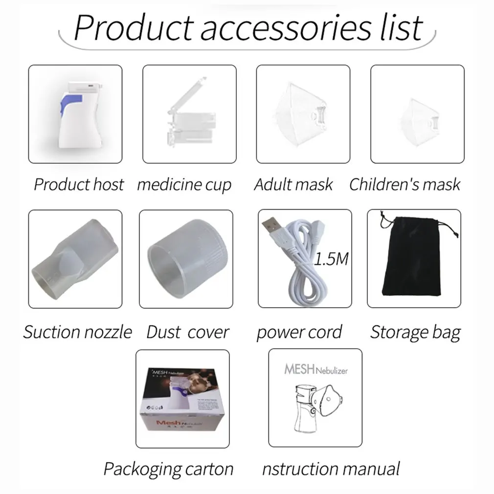 

Portable Handheld Mute Atomizer pp Mini humidifier ultrasonic Atomizer for Children Adults and Household (without battery)