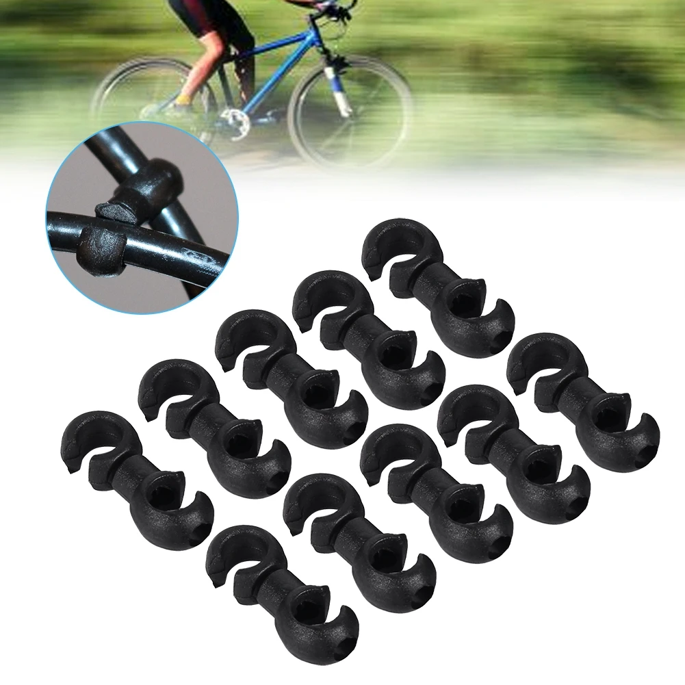 10pcs Bike Bicycle Cycle MTB C-Clips Buckle Hose Brake Line Gear Cable Housing Guide Brake Deduction Bicycle Accessory Cables