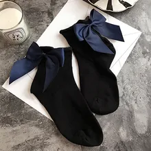 Женские носки с хлопком, плотный бант на лодыжке Meias Calcetines Mujer Skarpetki Damskie Sokken носки женские черные белые OY51