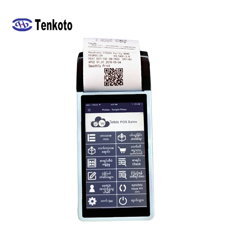 Смарт Android пос терминал принтер PDA платежный аппарат с системой управления POS