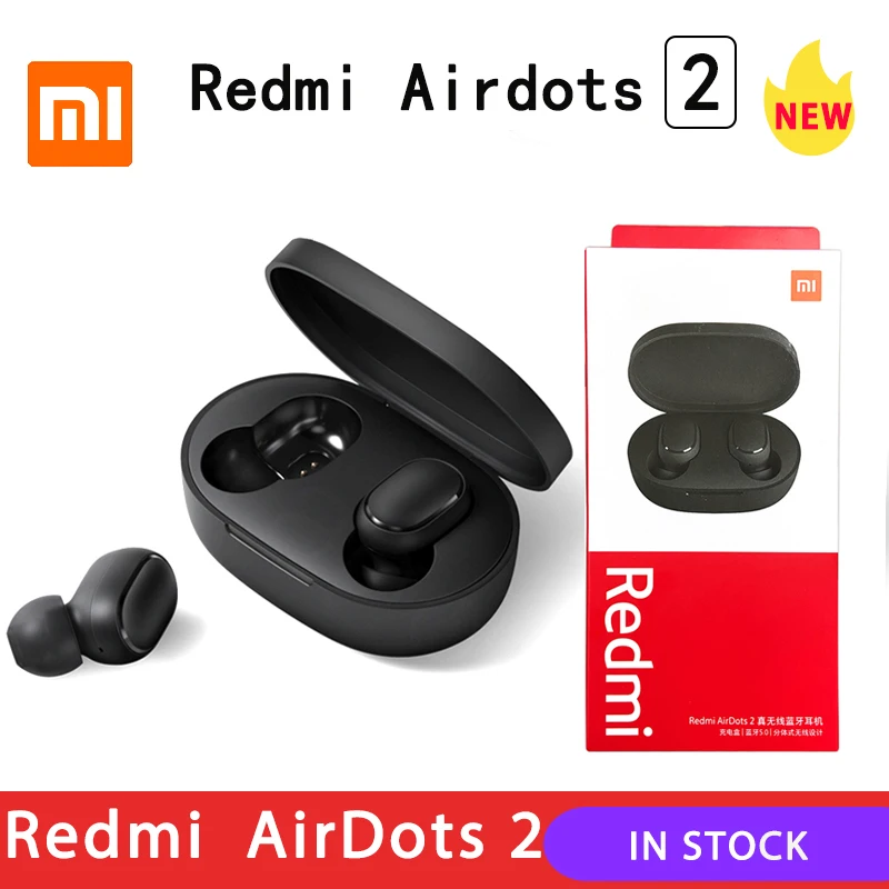 10 pieces/lot New Original Redmi Airdots 2 Xiaomi Airdots S TWS Earphone Wireless Bluetooth Handsfree