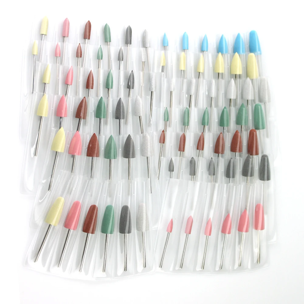 6TypeRubberSiliconNailDrillBitPolishRotaryGrinderCuticle