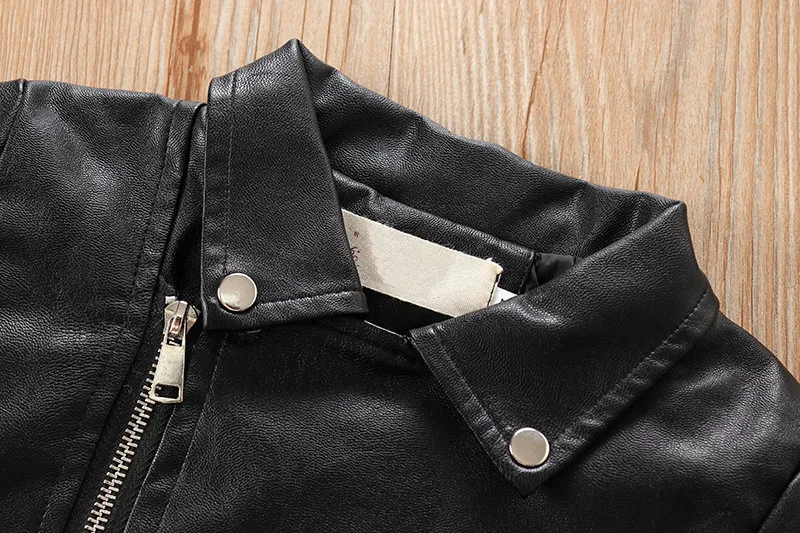 

Korean-style Childrenswear GIRL'S Leather Cloth 2019 Autumn And Winter Children Short Zipper Jacket PU Leather Baby Padded Coat