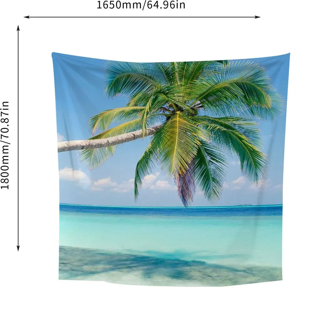 a coconut tree 1 Square 1.65*1.8m Wall Hanging Carpet Bedroom Decoration Beautiful Scenery Painting