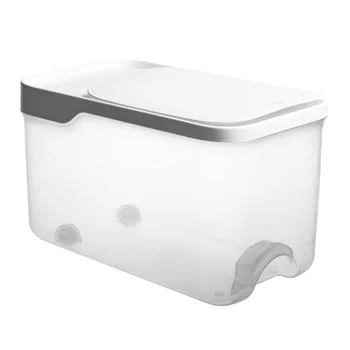 

1pc Sealed Storage Container Clamshell-type Storage Box Kitchen Storage Organizer Moistureproof Insect-resistant 5kg Transaprent