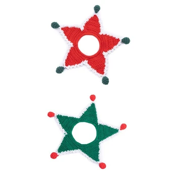 

Christmas Cat Scarf Ornaments Cute Dog Scarf Winter Warm Knitted Small Milk Cat Scarf