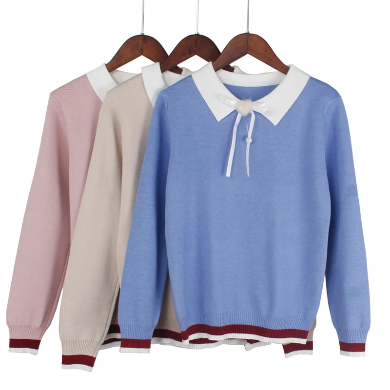 867.48 руб. 35% СКИДКА|Gigogogou/Женский пуловер, свитер, Осень зима, эластичные вязаные топы, галстук бабочка воротник, кампус, пуловеры для девочек, мягкий женский джемпер-in Пуловеры from Женская одежда on Aliexpress.com | Alibaba Group