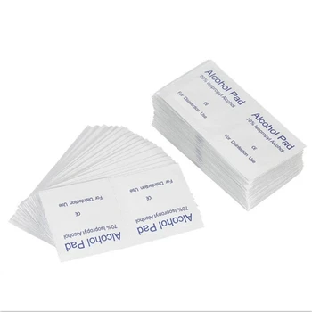 

100pcs/Box Portable Alcohol Swabs Wipes Disposable Wound Disinfection Pad Antiseptic Cleaning Sterilization First Aid Home