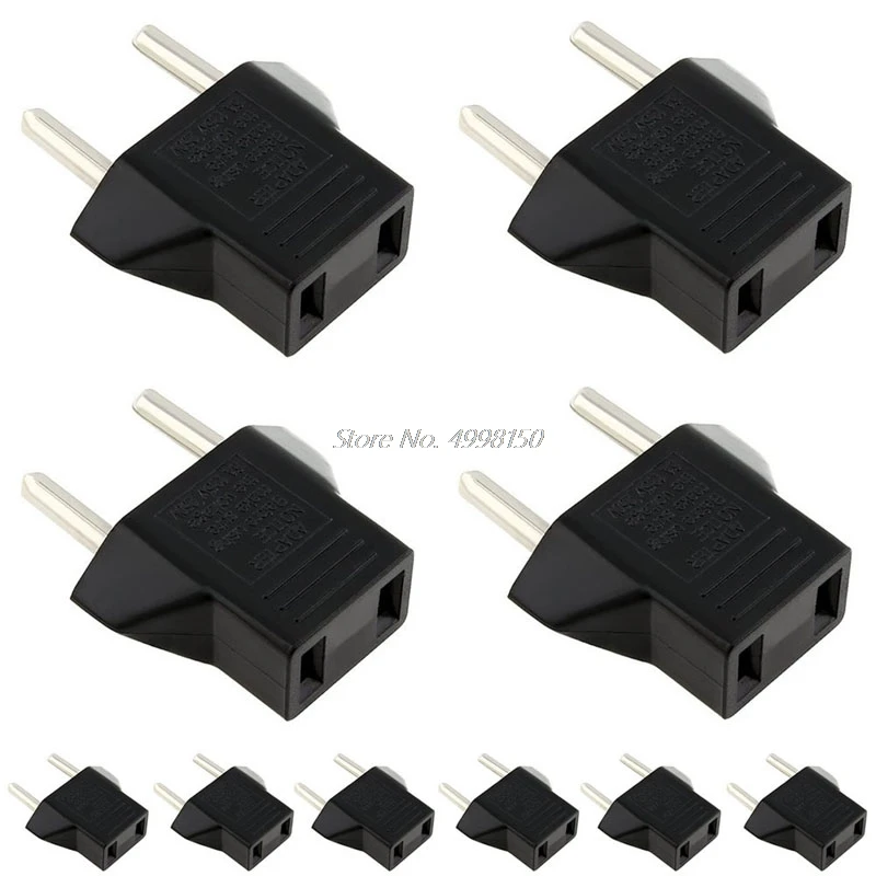 Оптовая продажа Прямая поставка 10 шт. США в ЕС евро Европа AC Power Plug конвертер