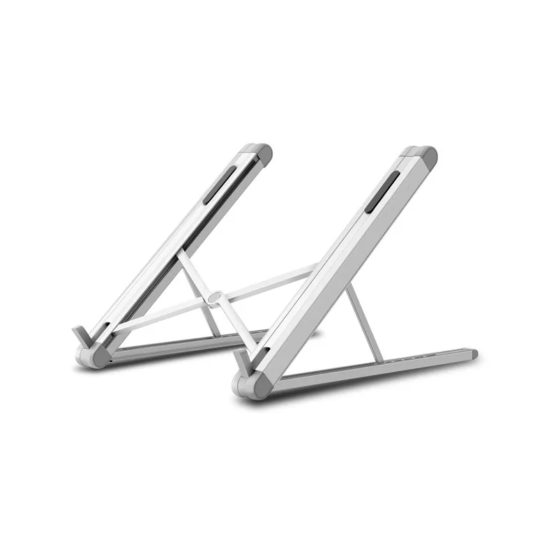 Laptop Stand Portable Heights Adjustable Aluminum AlloyDesktop Ventilated Cooling Holder Folding Ultra for MacBook Lapdesk Stand