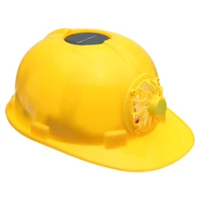 Солнечный мощный вентилятор шлем открытый рабочий защитный шлем-каска строительство рабочее место ABS Материал Защитная крышка мощность ed желтый