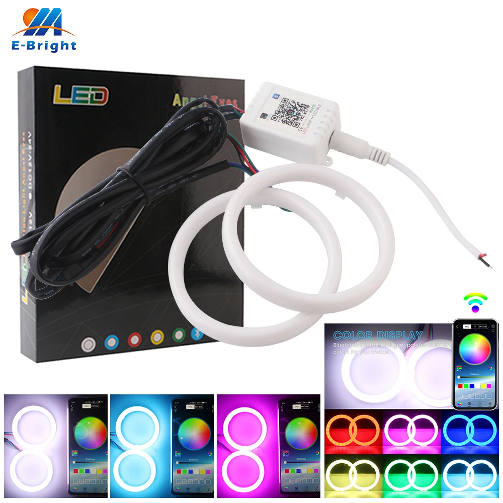 Led Ojo De Angel Para Auto Rgb Bluetooth Led Ojo De Angel Para Auto Rgb Bluetooth